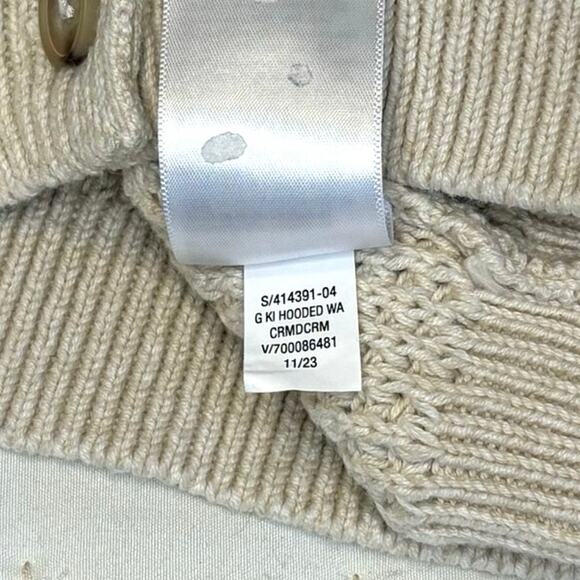 Old Navy Textured Cardigan Sweater Hoodie Girls/Boys 0-3M Cream Cotton - Picture 7 of 7